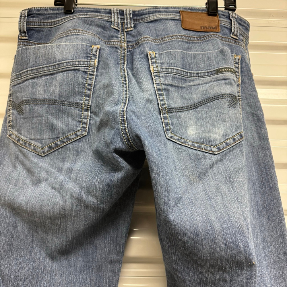 Mavi Jeans Men's 34x34 Blue Medium Wash Straight Slim Denim Classic Fit - Picture 7 of 13